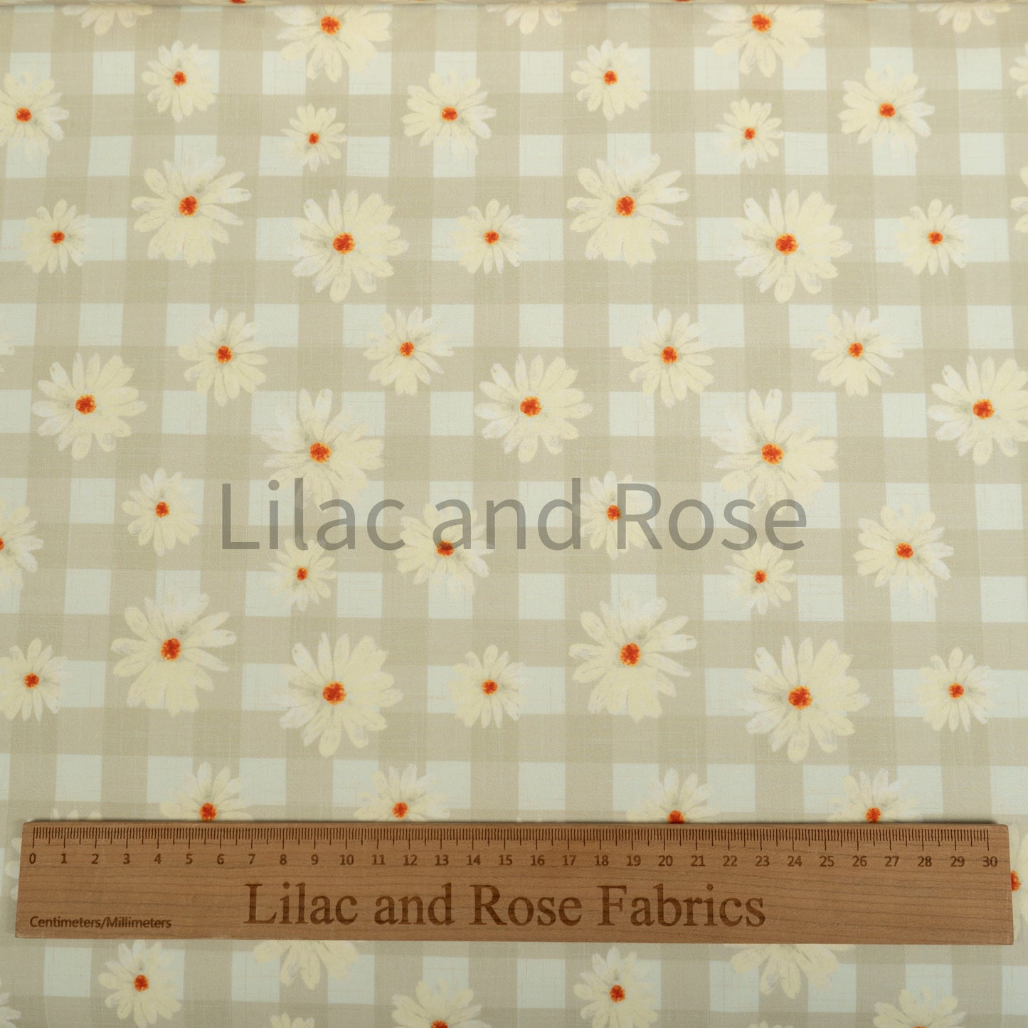 Softshell - Daisies Beige Gingham