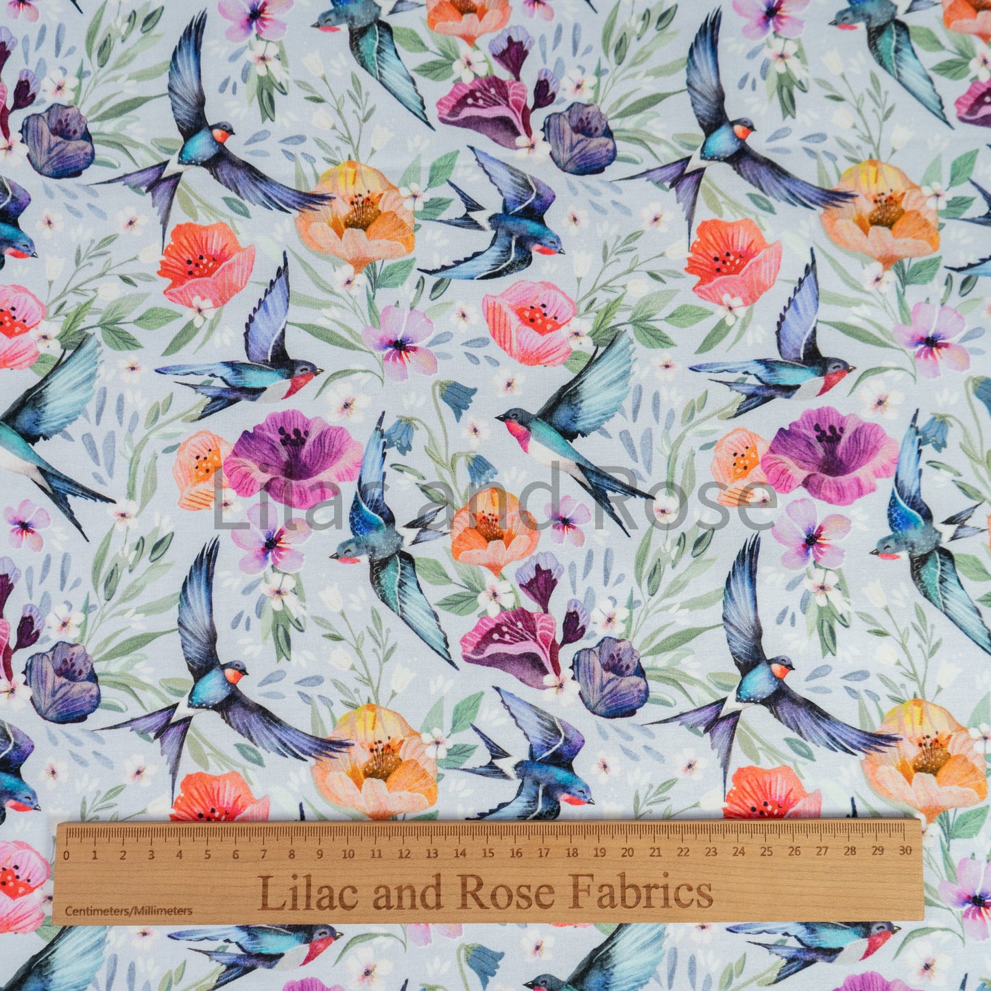 Cotton Jersey - Summer Swallows