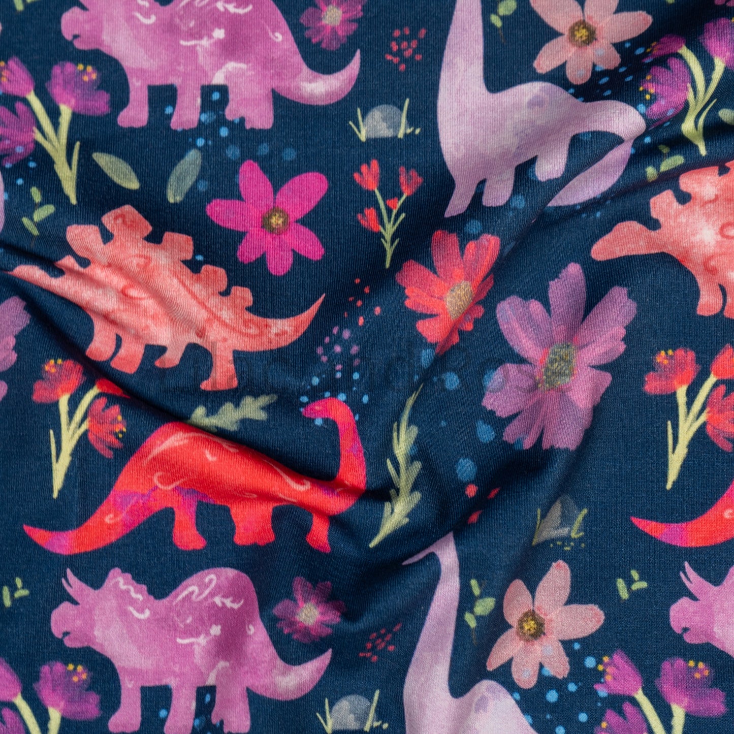 Cotton Jersey - Pink Dinosaurs