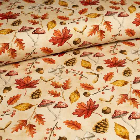 Cotton Jersey - Autumn Leaves