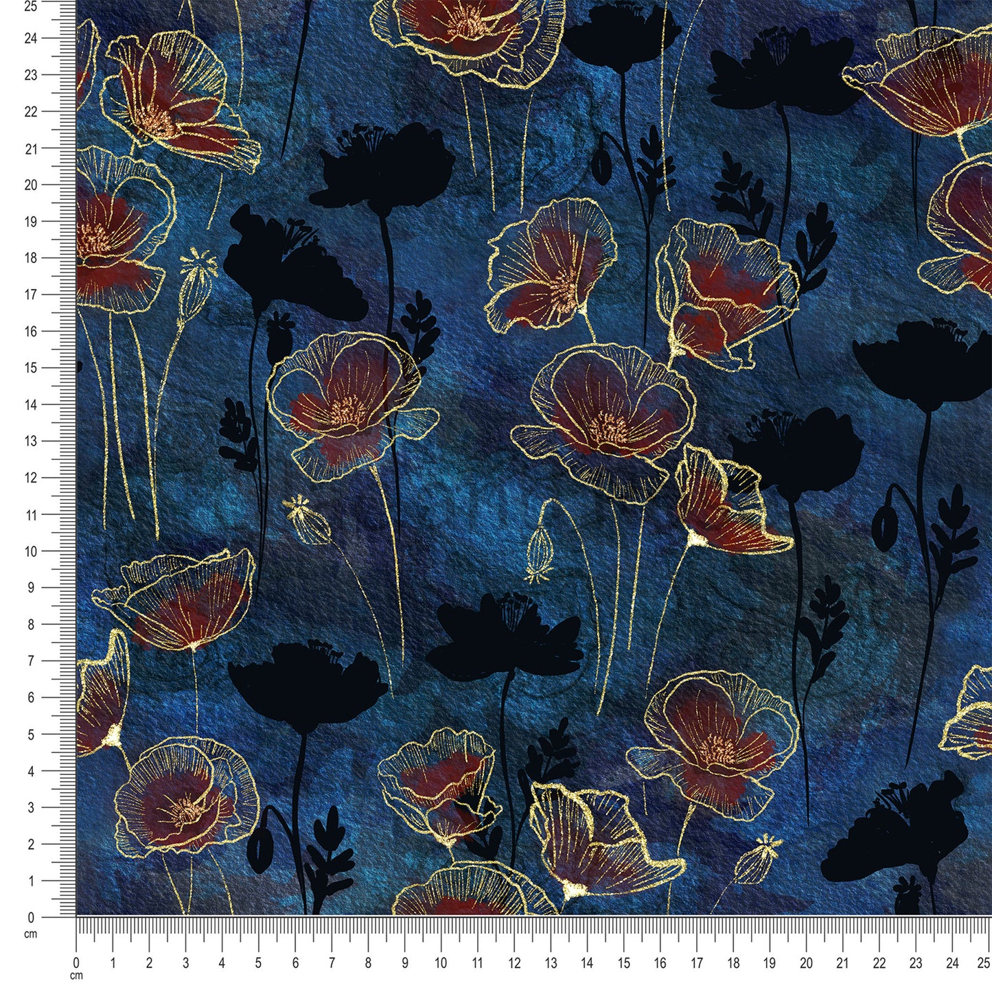 PRE-ORDER - Golden Poppies on Navy