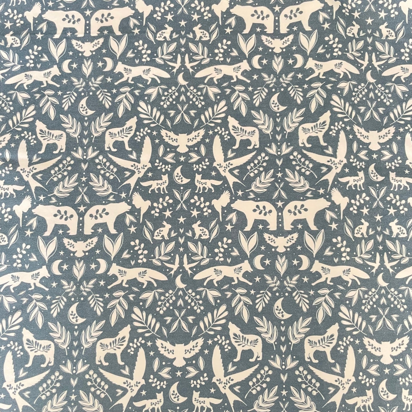 Remnant 65cm - Cotton Jersey - Scandi Woodland - Soft Blue (Exclusive)