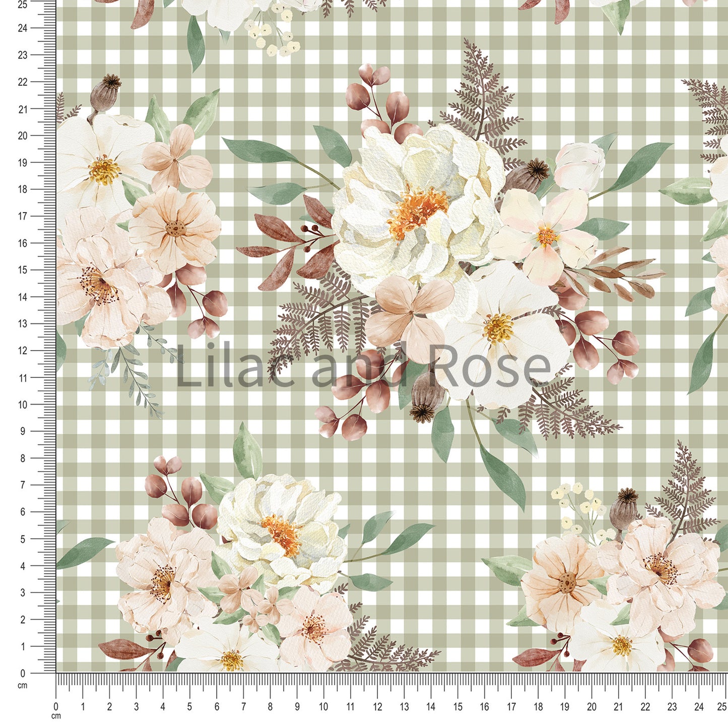 PRE-ORDER - Green Gingham Floral