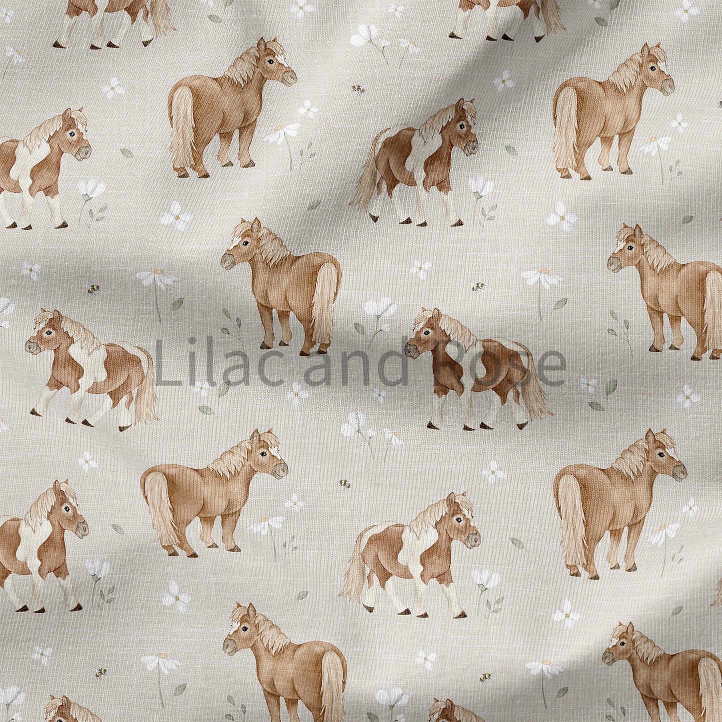 PRE-ORDER - Shetland Ponies in Linen (Exclusive)