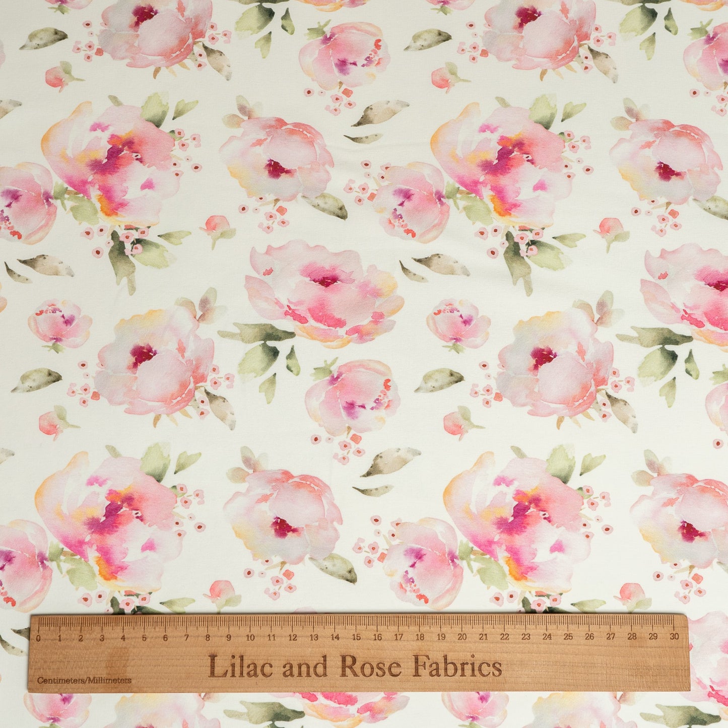 Cotton Jersey - Floral Rosie on White (Exclusive)