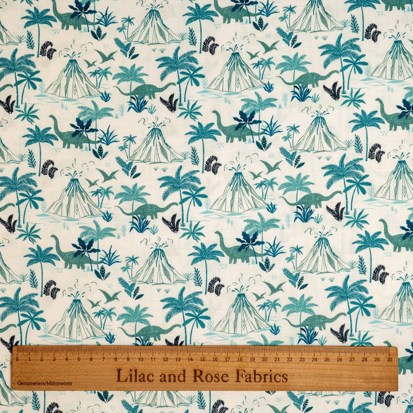 Remnant 69cm - 100% Cotton - Dinosaurs on Ecru by Dashwood Studios