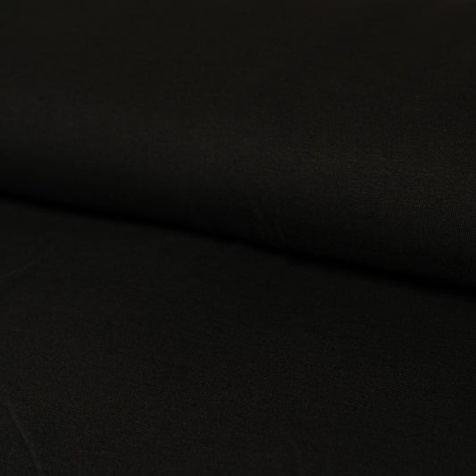 Remnant 20cm - Plain Cotton Jersey - Black