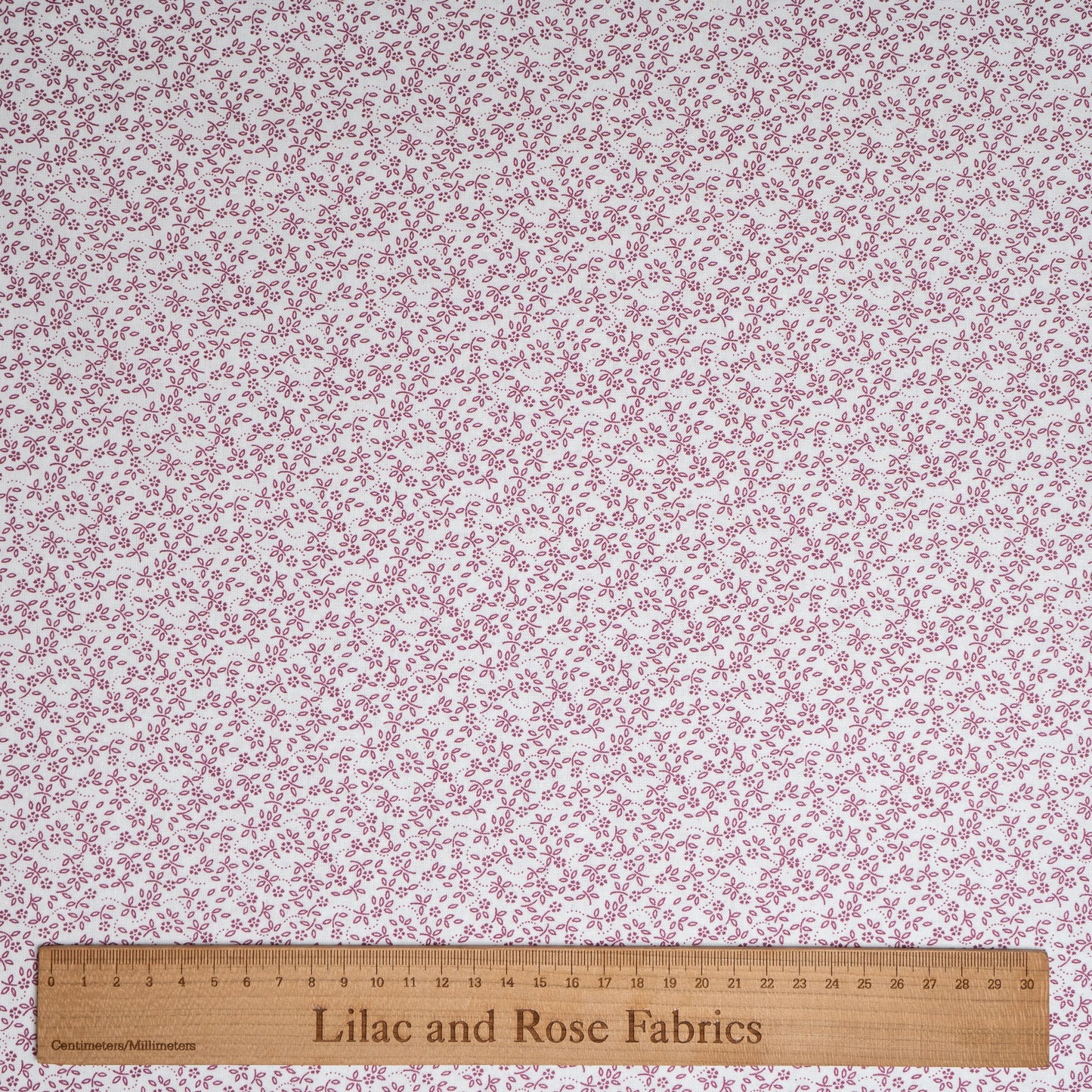 100% Cotton - Ditsy Daisy - Ivory and Dusty Pink