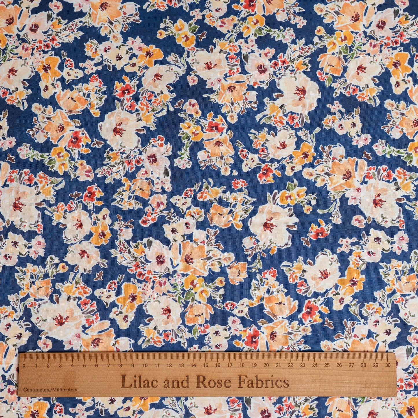 100% Cotton - Navy Floral by Dashwood Studios