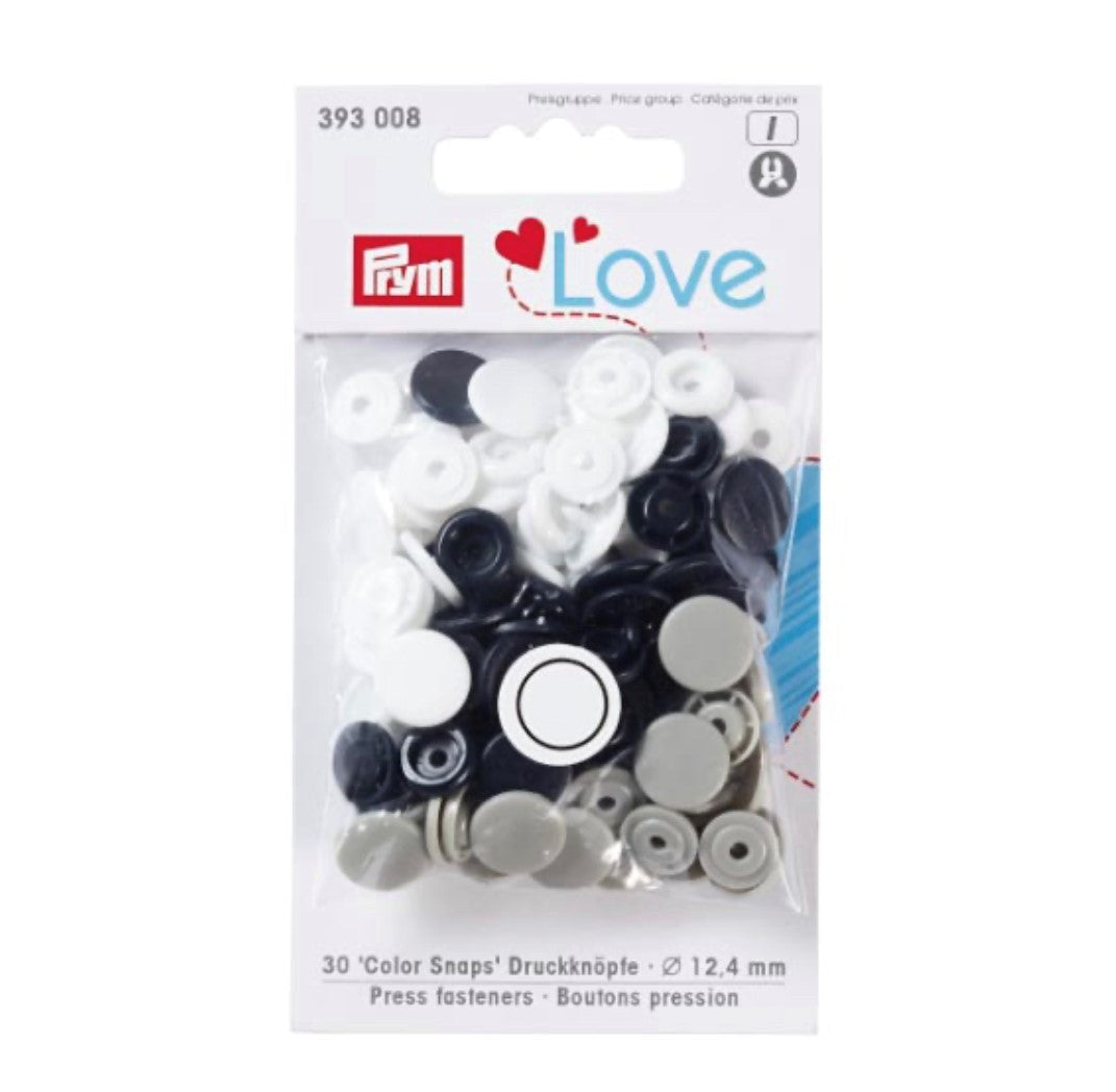 Prym Colour Snaps 12.4mm - Mixed Colours 30 Pack