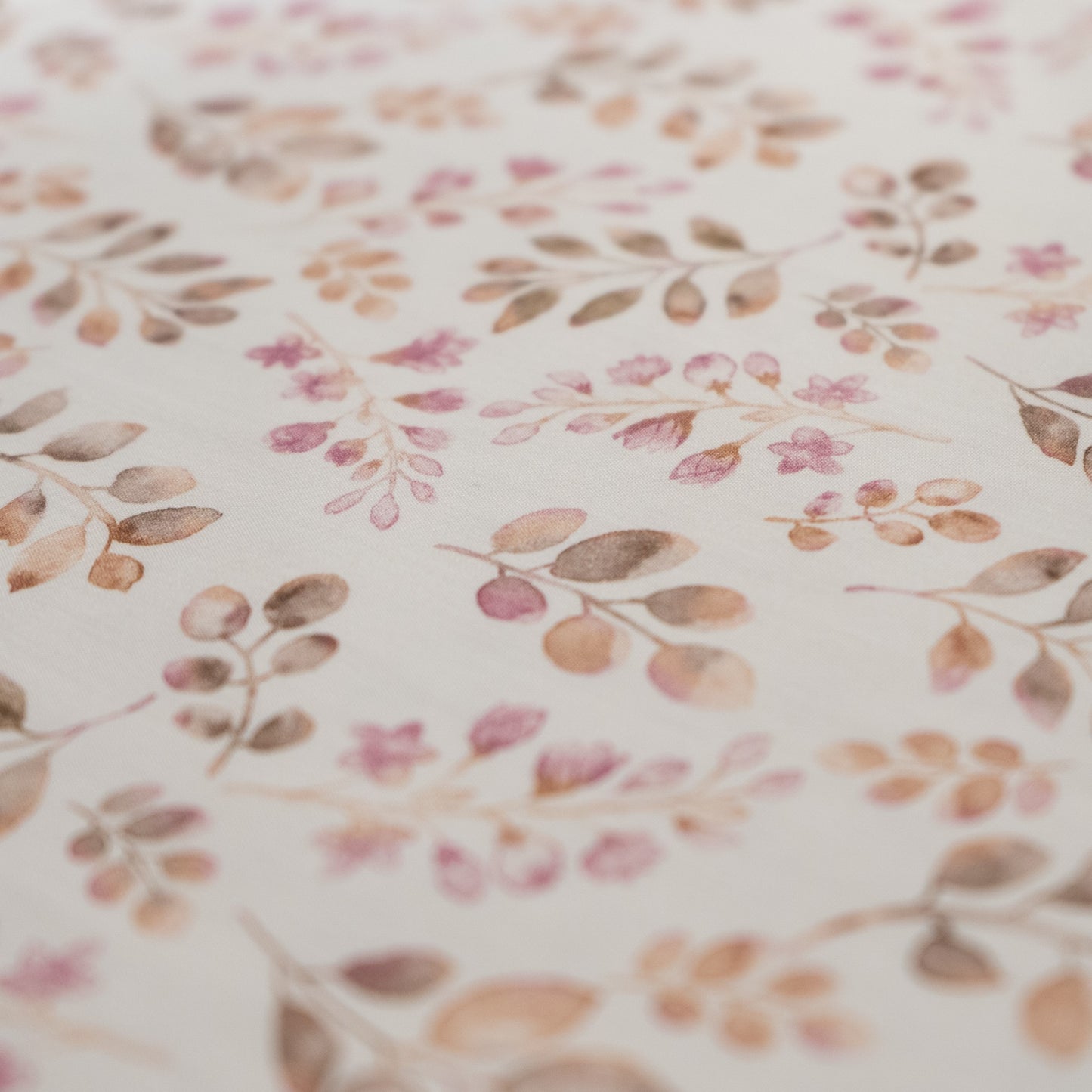 100% Cotton - Mauve Leaves