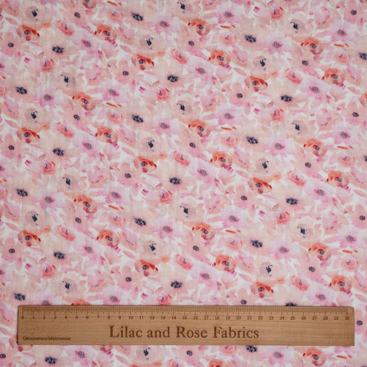 Remnant 78cm - Double Gauze - Pink Flowers