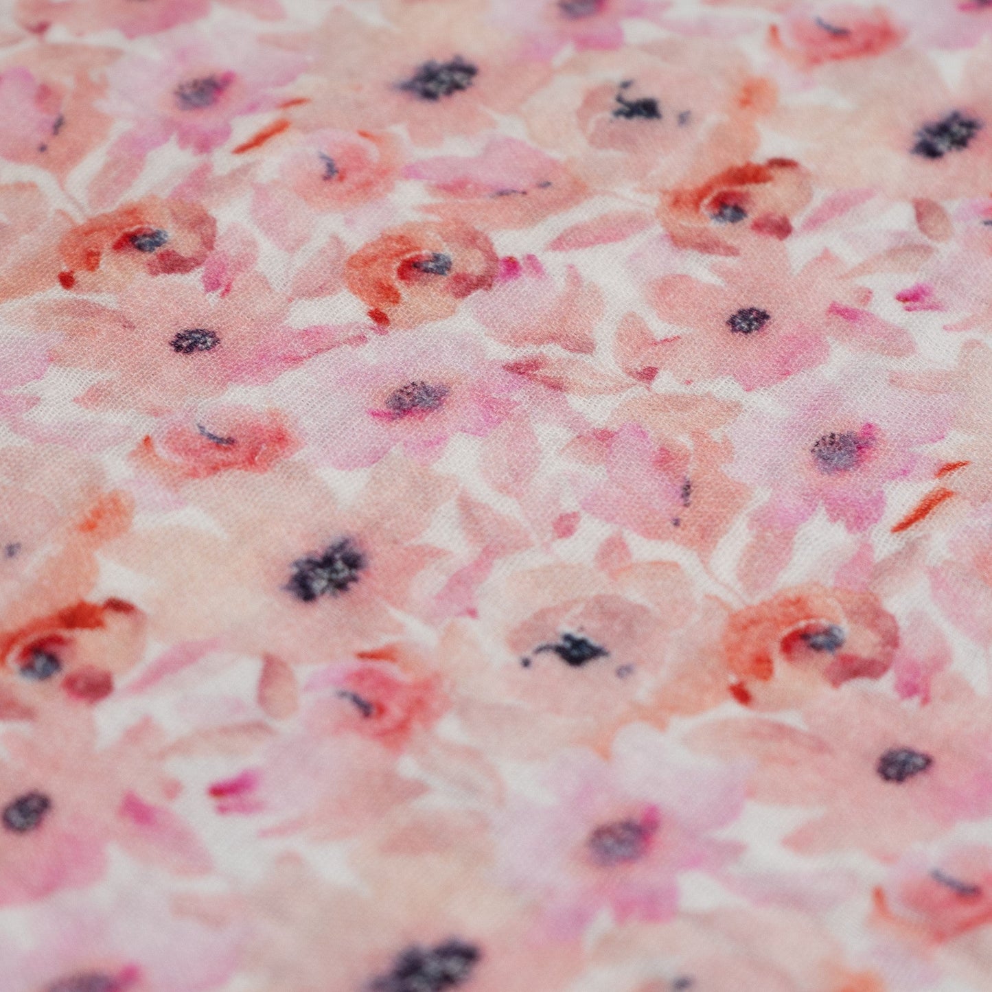 Remnant 78cm - Double Gauze - Pink Flowers