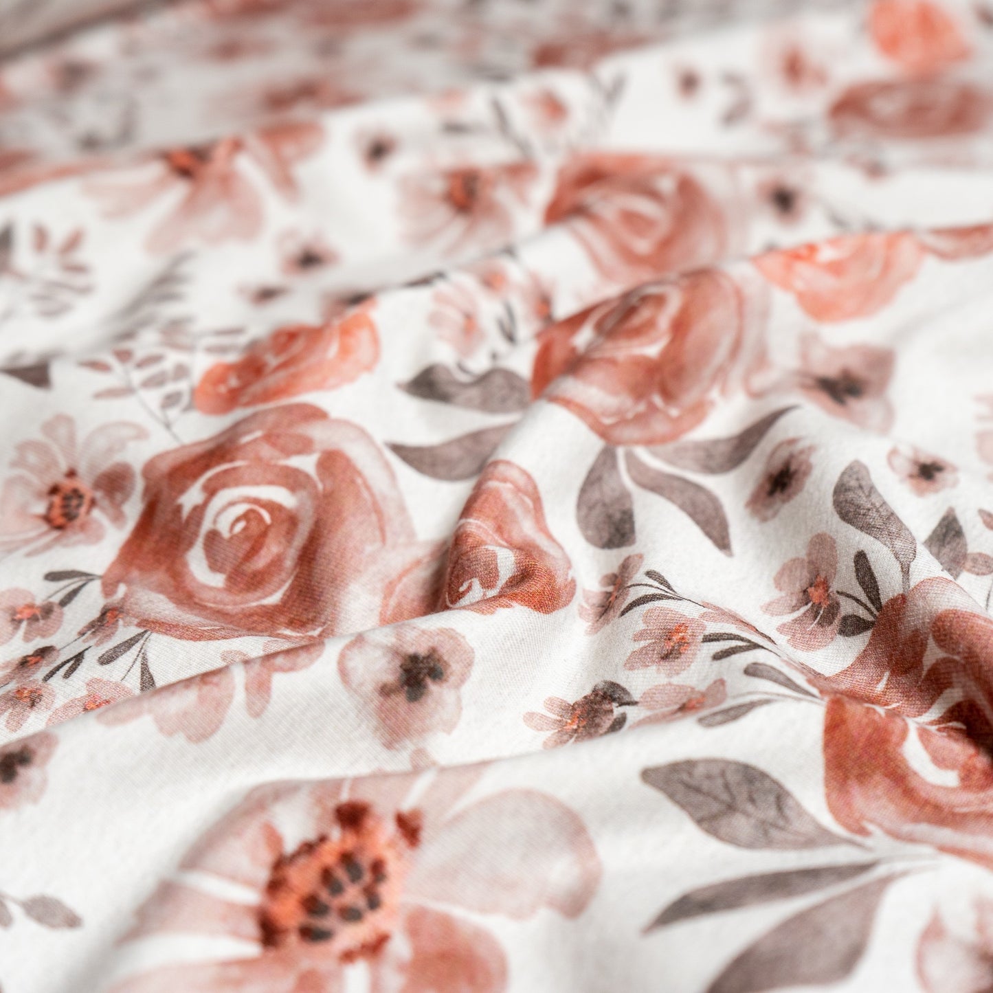 Cotton Jersey - Vintage Roses in Vintage White (Exclusive)