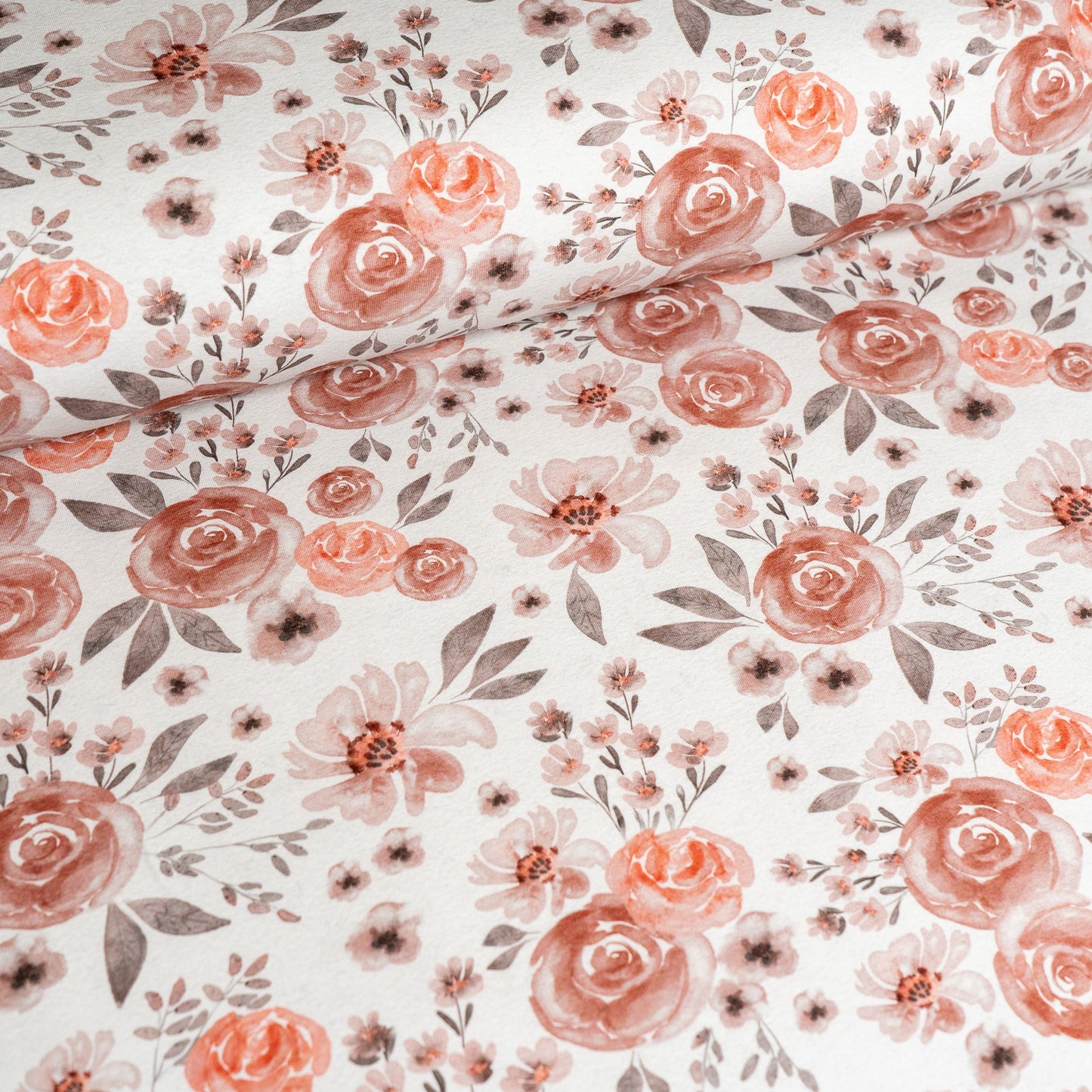 Cotton Jersey - Vintage Roses in Vintage White (Exclusive)