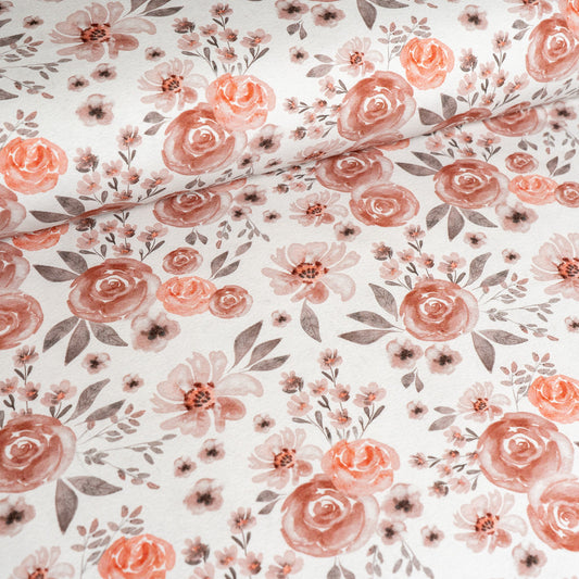 Cotton Jersey - Vintage Roses in Vintage White (Exclusive)