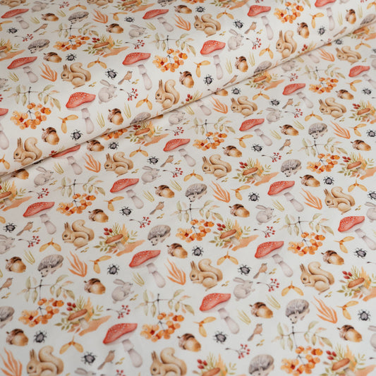 Cotton Jersey - Woodland Animals