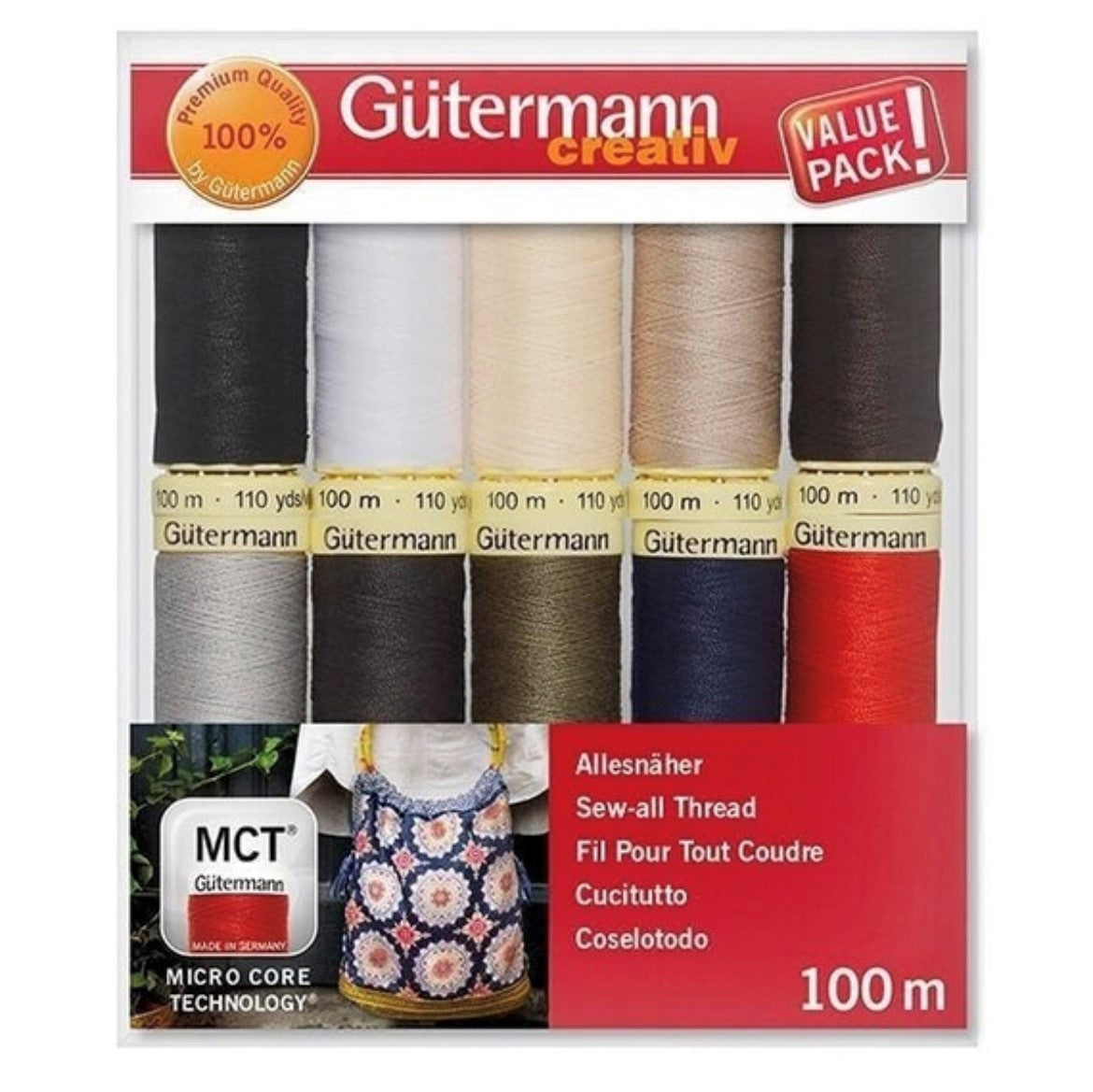 Gutermann Creativ Sew-all Thread Packs 10 x 100m Reels