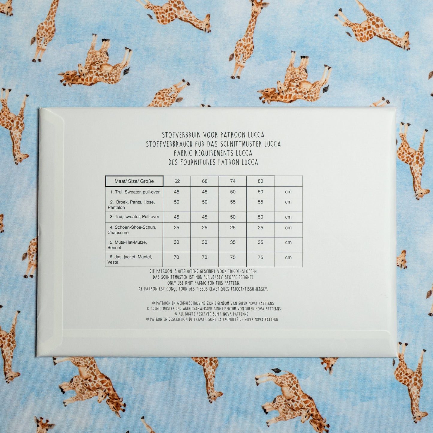 Paper Sewing Pattern, Luca by Supernova Patterns