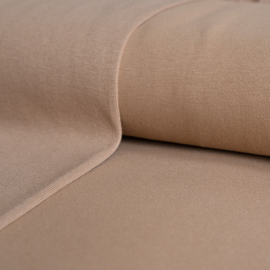 Remnant 49cm - Plain Cotton Jersey - Light Brown