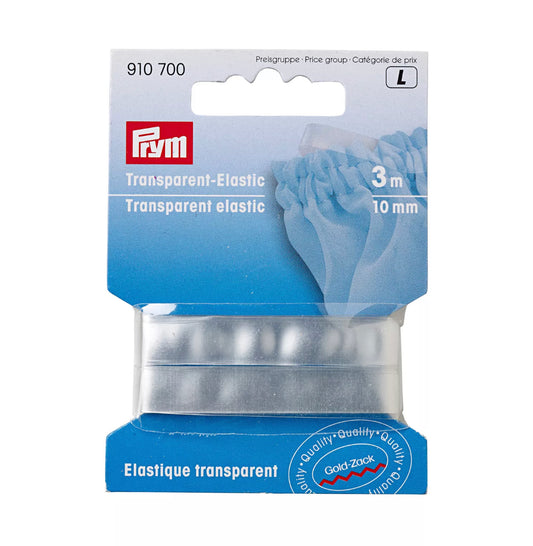 Prym Clear Elastic Tape - 10mm wide x 3m