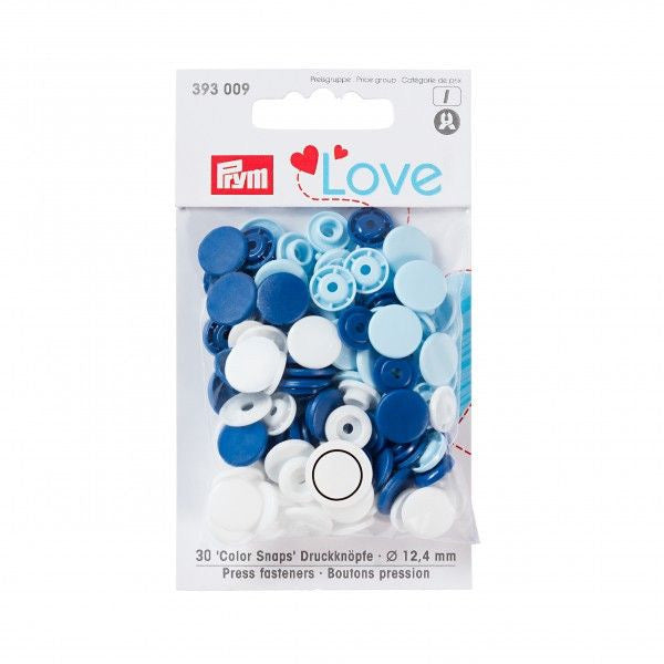 Prym Colour Snaps 12.4mm - Mixed Colours 30 Pack