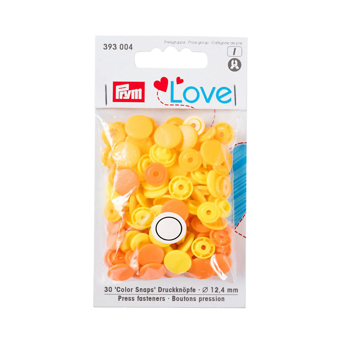 Prym Colour Snaps 12.4mm - Mixed Colours 30 Pack