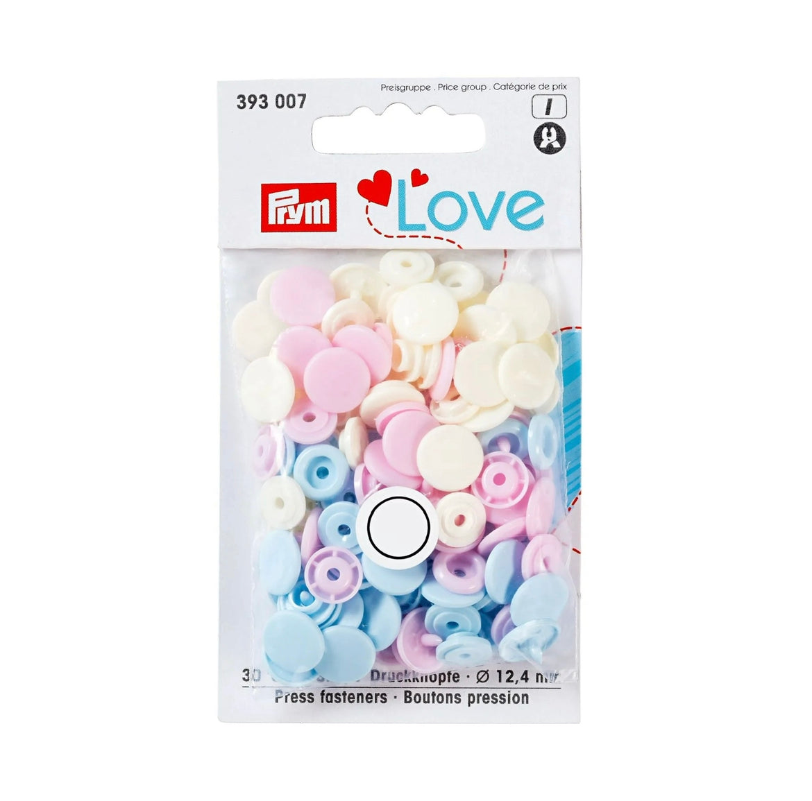 Prym Colour Snaps 12.4mm - Mixed Colours 30 Pack
