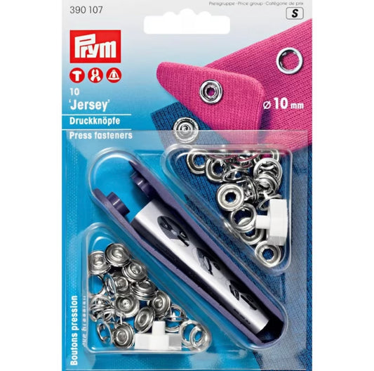 Prym Non Sew Jersey Fasteners Ring 10mm