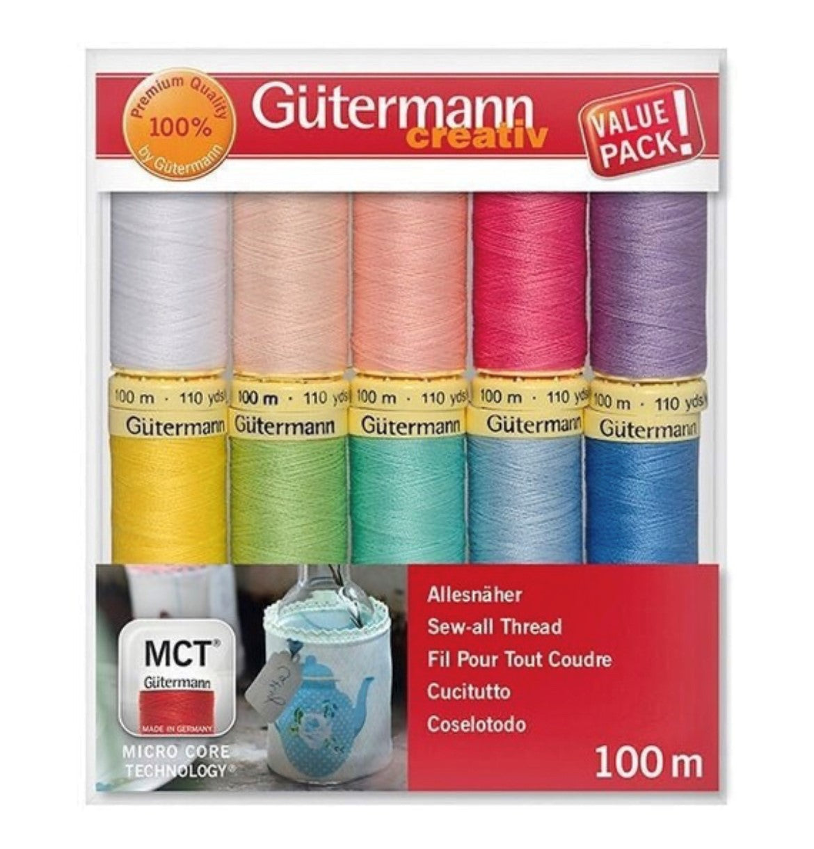 Gutermann Creativ Sew-all Thread Packs 10 x 100m Reels