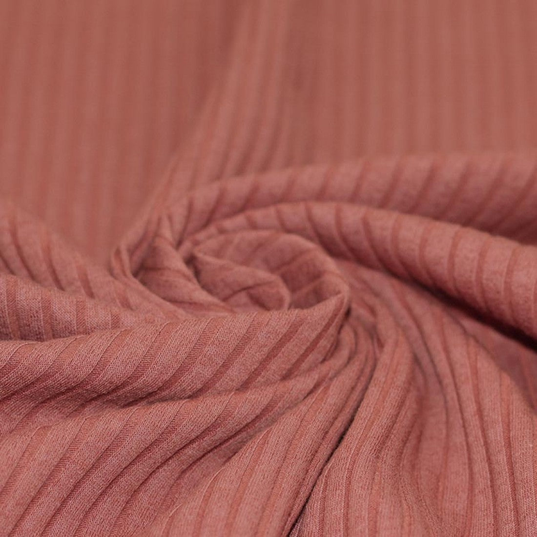 Wide Drop Needle Rib Jersey - Clay Pink