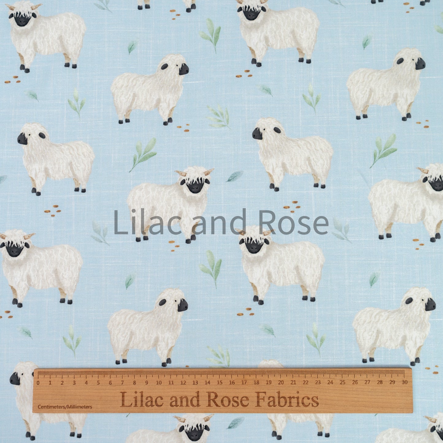 Cotton Jersey - Sheep on Blue