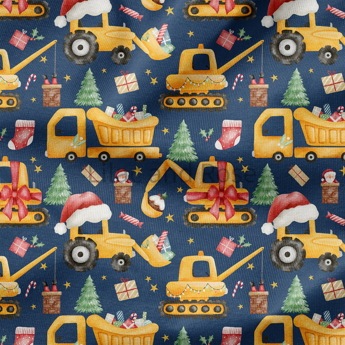 PRE ORDER - Christmas Construction - Navy