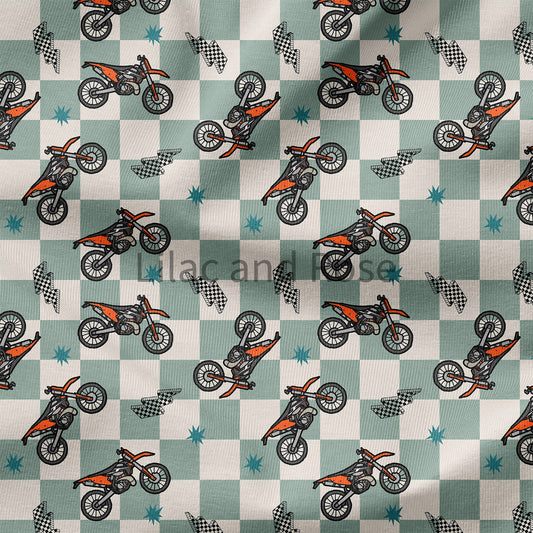 PRE-ORDER - Motorbikes Checkerboard