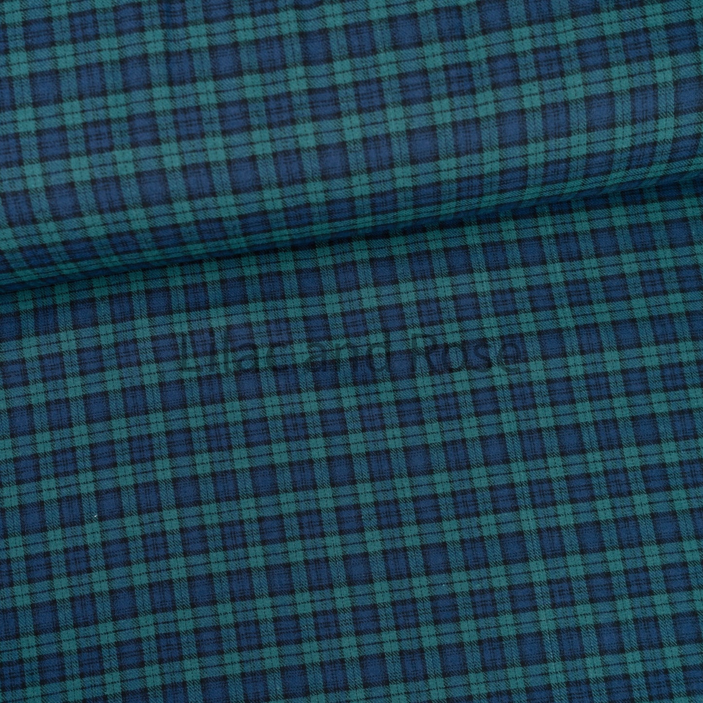 100% Brushed Cotton - Blue and Green Tartan