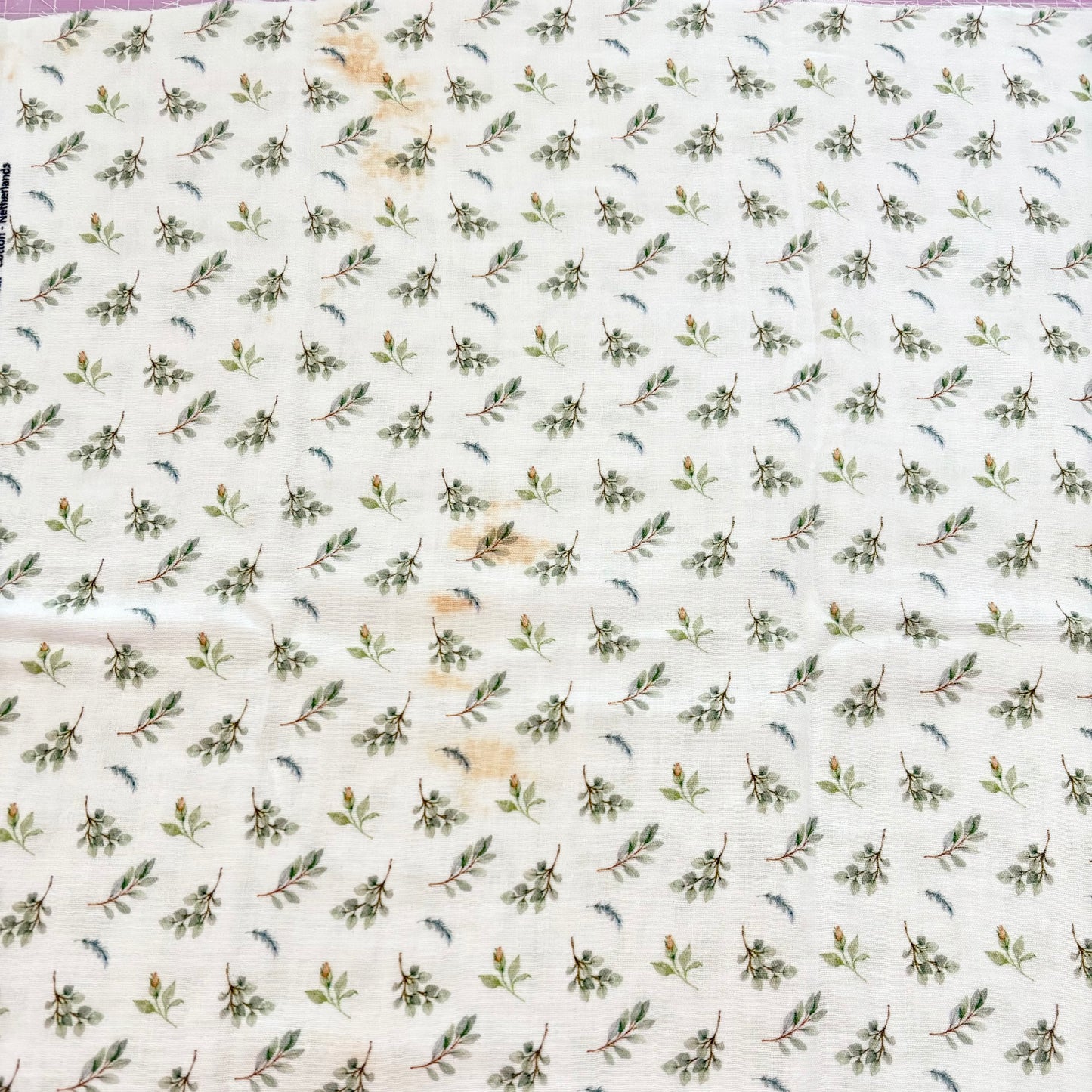Marked Remnant 54cm - Double Gauze - Leaves