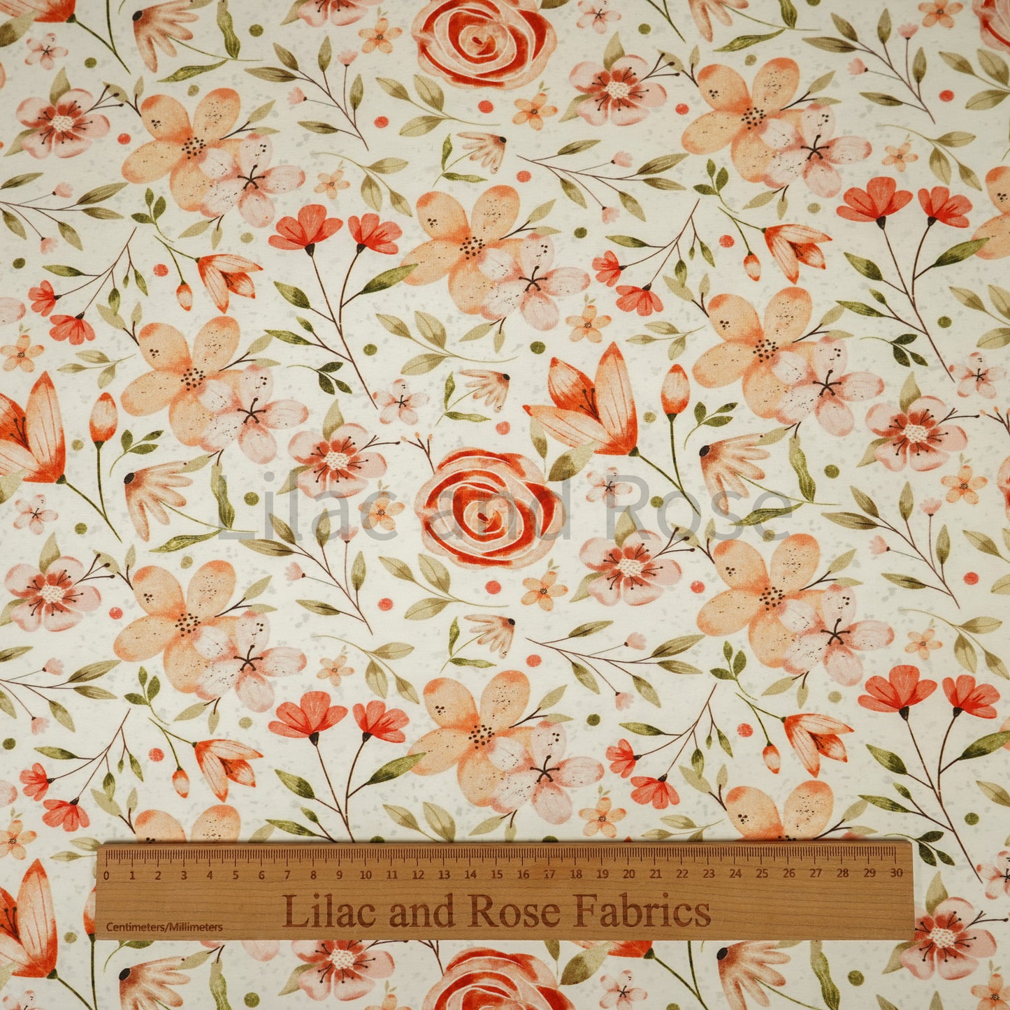 Cotton Jersey - Peach Floral
