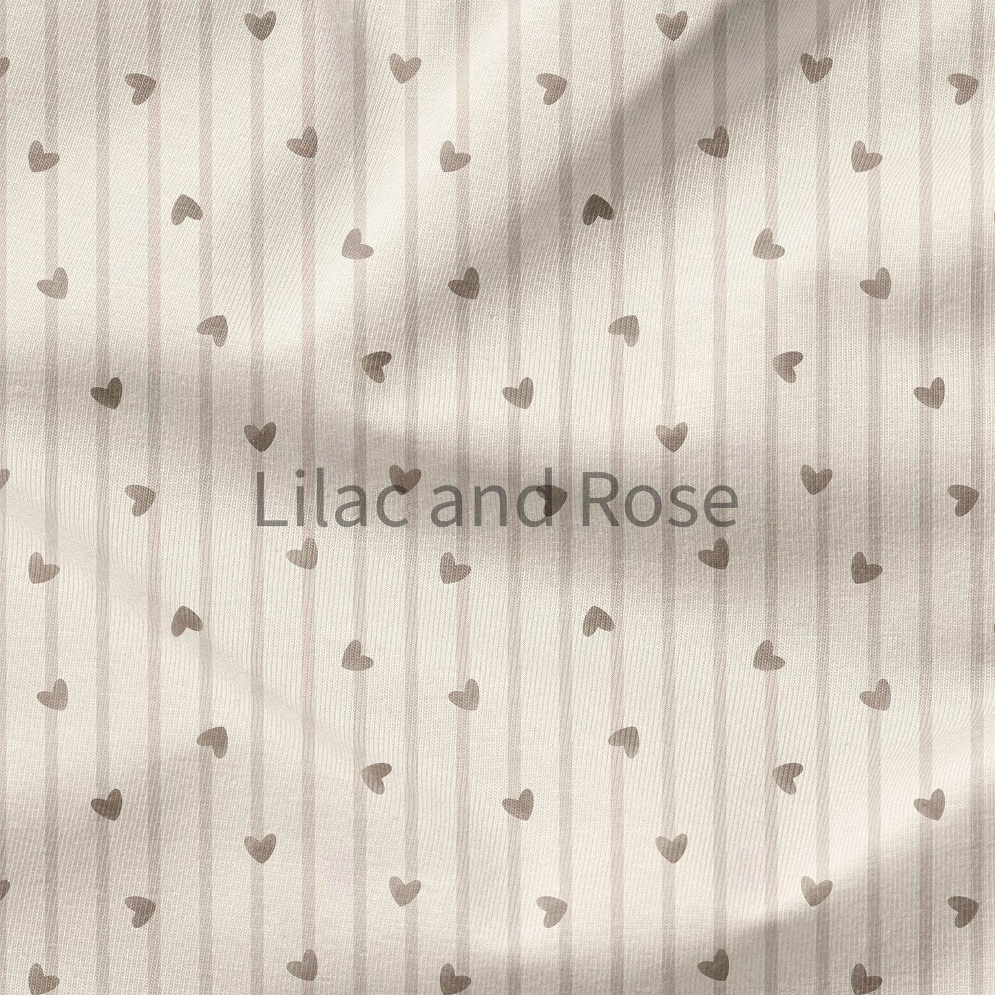PRE-ORDER - Ditsy Hearts - Neutral Stripe