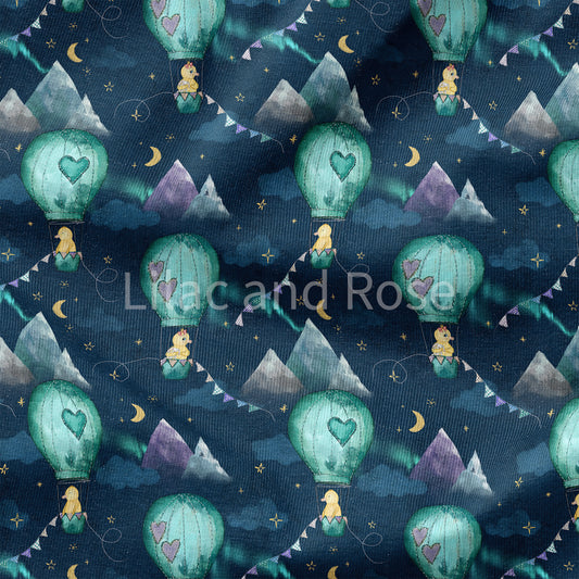 PRE-ORDER - Hot Air Balloons on Dark Navy