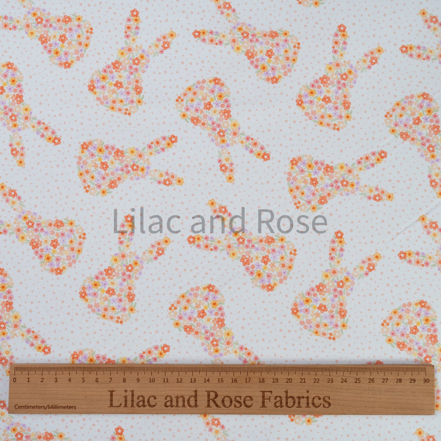 Cotton Jersey - Ditsy Floral Bunnies