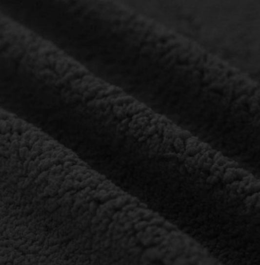Curly Teddy Fleece - Black