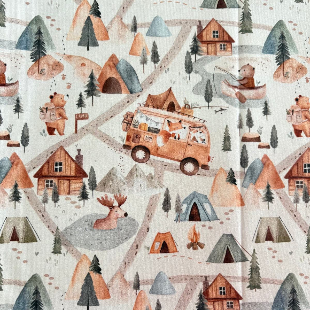 Remnant 58cm - Cotton Jersey - Tiny Trailblazers - Soft Grey (Exclusive)