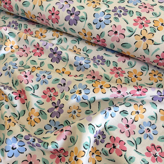 Cotton Jersey - Pastel Flowers