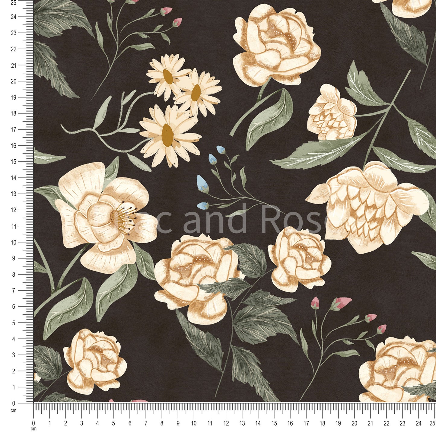 Pre Order - French Terry - Charcoal Floral (Exclusive)