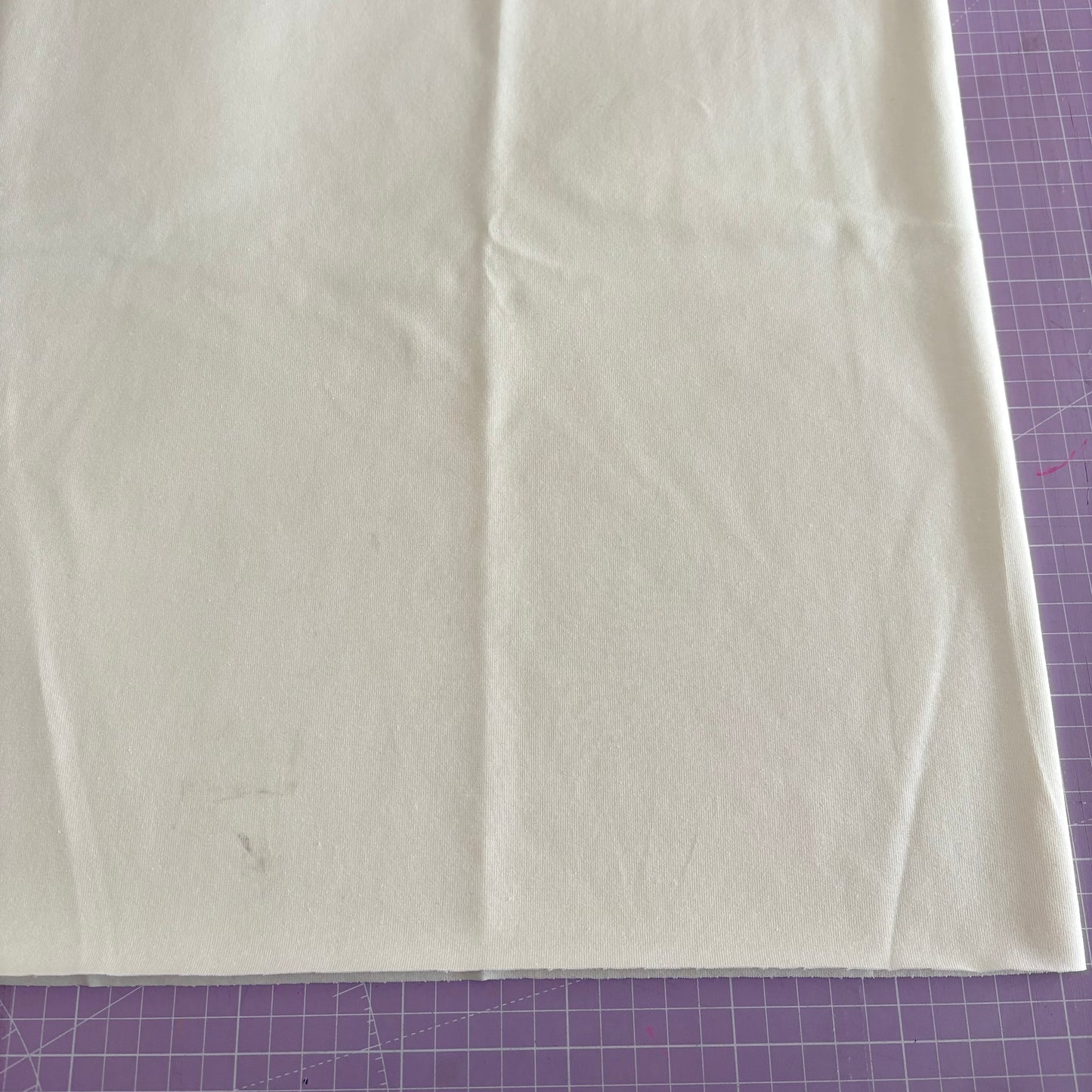 Marked Remnant 50cm - Plain Cotton Jersey - Cream