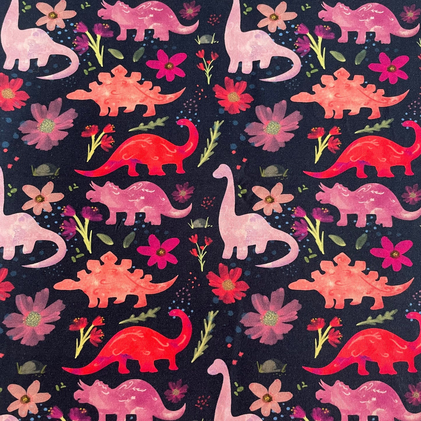 Flawed Remnant 56cm - Cotton Jersey - Pink Dinosaurs