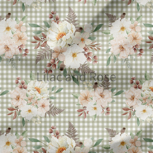 PRE-ORDER - Green Gingham Floral