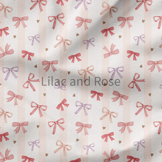 PRE-ORDER - Bows - Pink Stripe