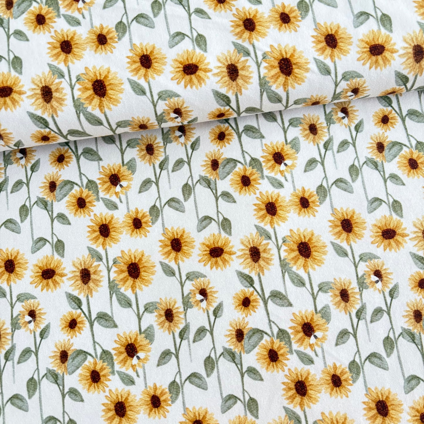Cotton Jersey - Mini Sunflowers