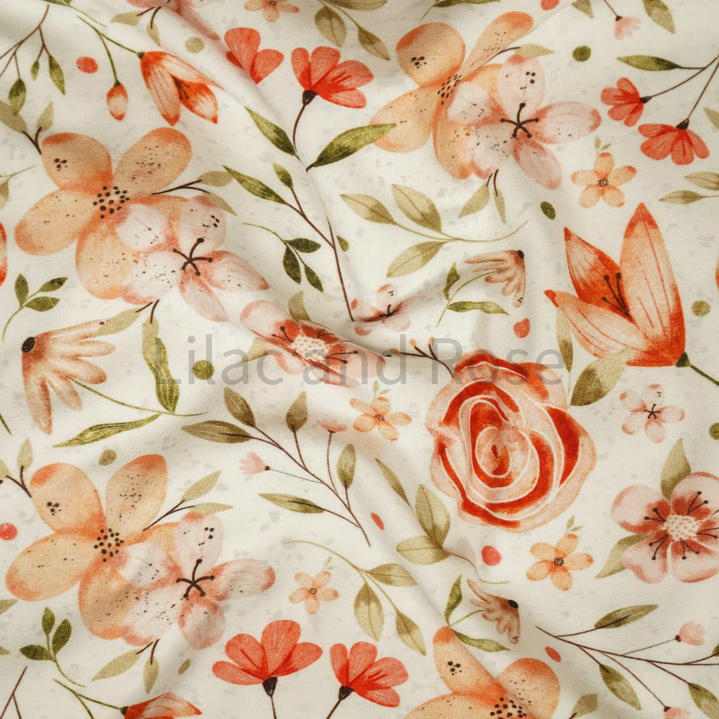Cotton Jersey - Peach Floral